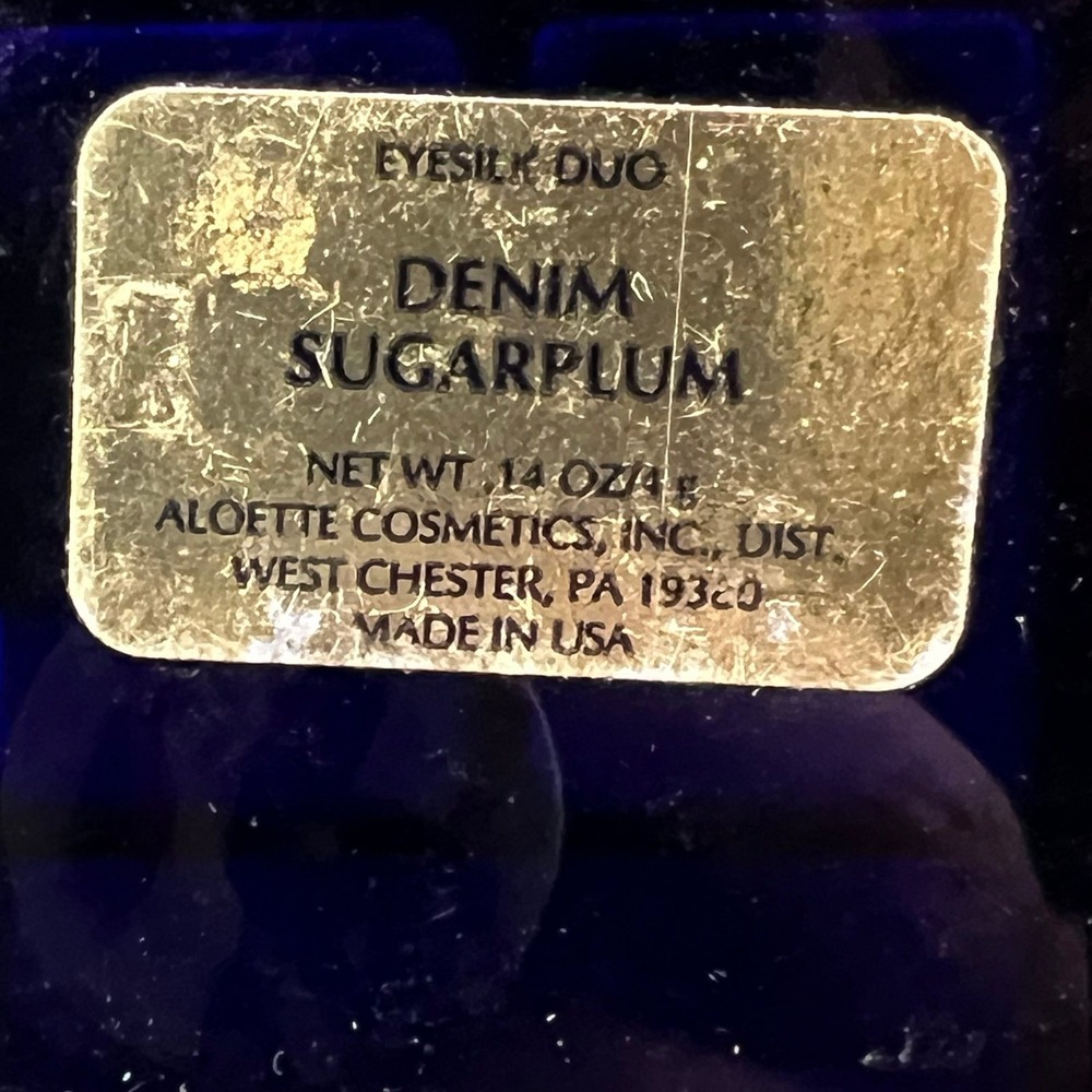 Aloette Cosmetics Eyesilk Duo Denim Sugarplum Eyeshadow 0.14oz - Picture 3 of 6